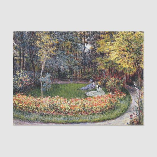 Monet - In de tuin, beroemd schilderij Tissuepapier (Voorkant)
