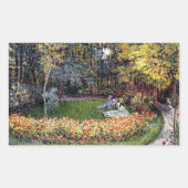 Monet in de tuin, rechthoekige sticker (Voorkant)