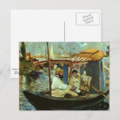 Monet in his Studio Boat Briefkaart (Voorkant / Achterkant)