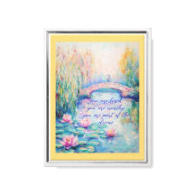 Monet Inspired Bridge Stretched Canvas