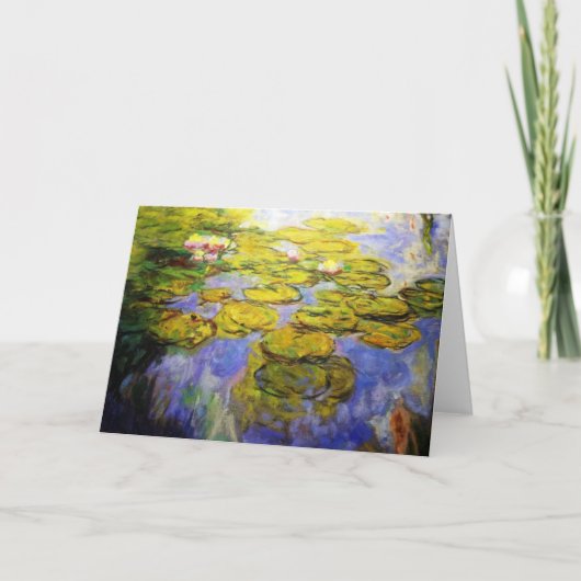 Monet Inspired Lily Pads Kaart (Voorkant)