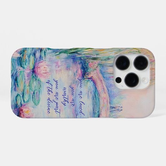 Monet Inspired You Are Loved, Worthy iPhone Hoesje (Achterkant horizontaal)