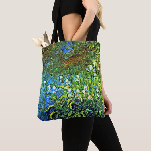 Monet - Iris aan de Zee muur Tote Bag (Dichtbij)
