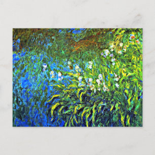 Monet - Iris bij de Zee Roos Pond Briefkaart