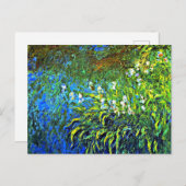 Monet - Iris bij de Zee Roos Pond Briefkaart (Voorkant / Achterkant)