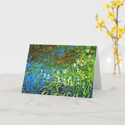 Monet - Iris bij de Zee Roos Pond Kaart (Gele Bloem)