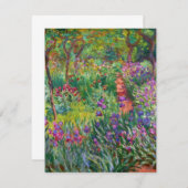 Monet Iris Garden bij Giverny Invitations Kaart (Voorkant / Achterkant)