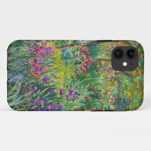 Monet Iris Garden in Giverny iPhone Case (Achterkant (horizontaal))
