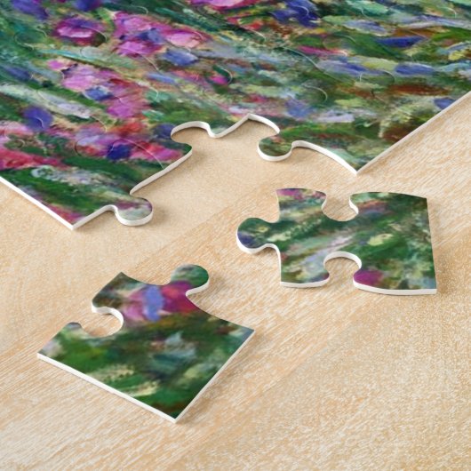 Monet Iris Garden op Giverny Puzzle Legpuzzel (Zijkant)
