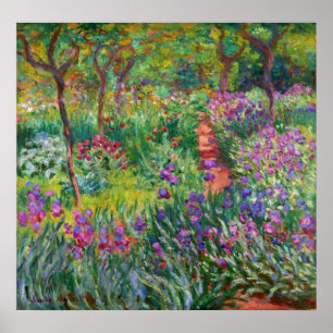 Monet Iris Garden op het Poster Giverny
