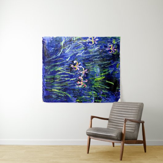 Monet - Irises, beroemd schilderij Wandkleed (In Situ (horizontaal))