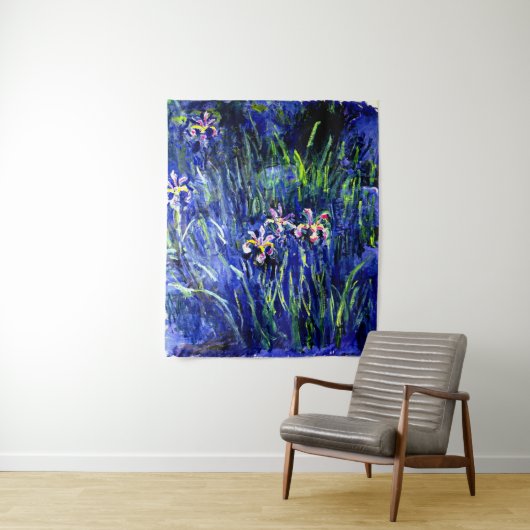 Monet - Irises, beroemd schilderij Wandkleed (In situ)