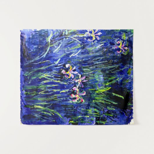 Monet - Irises, beroemd schilderij Wandkleed (Voorkant (horizontaal))