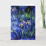 Monet - Irises, beroemde bloemkunst Kaart<br><div class="desc">Irises,  kunstschilderij van de Franse kunstenaar Claude Monet</div>