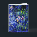 Monet - Irises, beroemde bloemkunst Kaart<br><div class="desc">Irises,  kunstschilderij van de Franse kunstenaar Claude Monet</div>