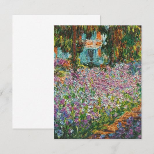Monet Irises-uitnodigingen Kaart (Voorkant / Achterkant)