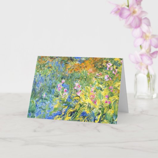 Monet - Irissen 3, kunstschilderkunst, Kaart (Orchidee)