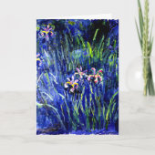 Monet - Irissen, beroemd bloemschilderij Kaart (Voorkant)