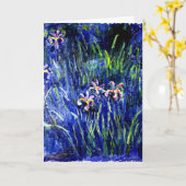 Monet - Irissen, beroemd bloemschilderij Kaart (Gele Bloem)