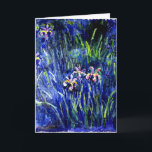 Monet - Irissen, beroemd bloemschilderij Kaart<br><div class="desc">Irissen,  bloemschilderij door Franse kunstenaar Claude Monet</div>