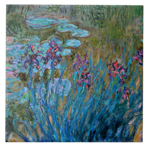 Monet - Irissen en waterlelies Tegeltje
