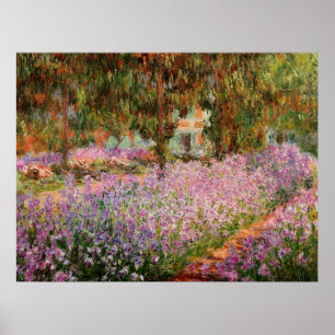 Monet - Irissen in de tuin van Monet Poster