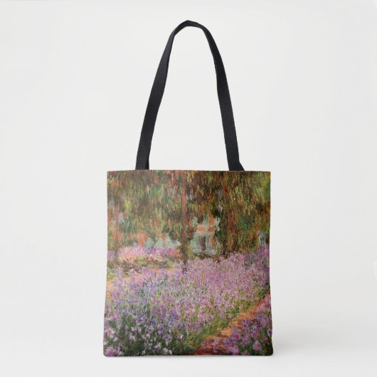 Monet - Irissen in de tuin van Monet Tote Bag (Voorkant)