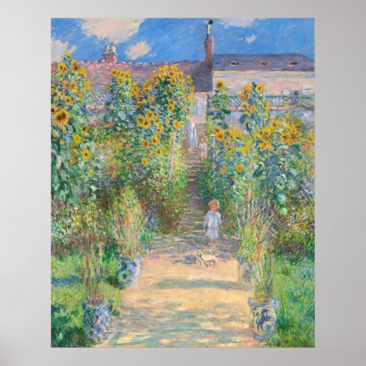 Monet is de tuin van de kunstenaar in Vétheuil Poster (Voorkant)