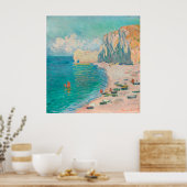 Monet is The Beach en de Falaise d'Amont Poster (Keuken)