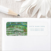 MONET "JAPANESE VOETBRIDGE" RETURN ADRES ETIKET (Insitu)