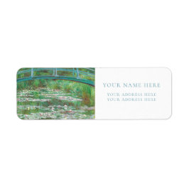 MONET "JAPANESE VOETBRIDGE" RETURN ADRES ETIKET