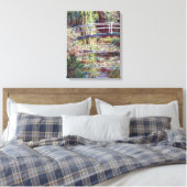 Monet Japans Bridge Symfonie in Roos Fine Art Canvas Afdruk (Insitu (Slaapkamer))