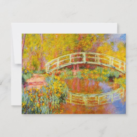 Monet Japanse Bridge-uitnodigingen Kaart (Voorkant)