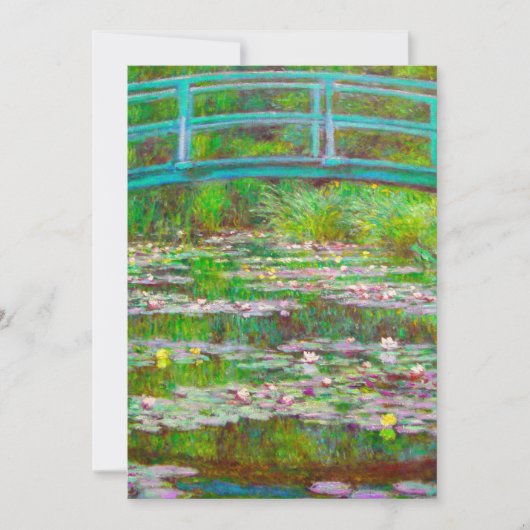 Monet Japanse brug en waterlilies Aankondiging (Voorkant)
