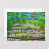 Monet Japanse brug en waterlilies Aankondigingskaart (Voorkant / Achterkant)