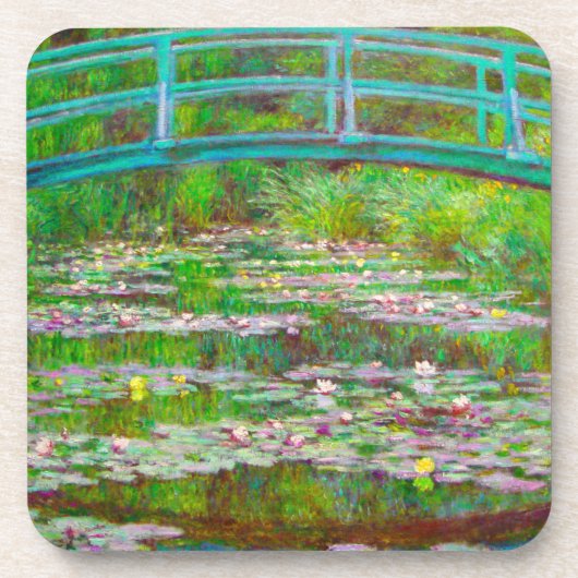 Monet Japanse brug en waterlilies Bier Onderzetter (Voorkant)