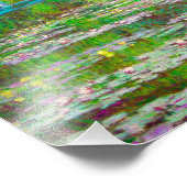 Monet Japanse brug en waterlilies Foto Afdruk (Hoek)