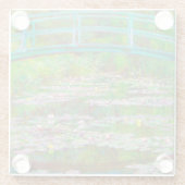 Monet Japanse brug en waterlilies Glazen Onderzetter (Achterkant)