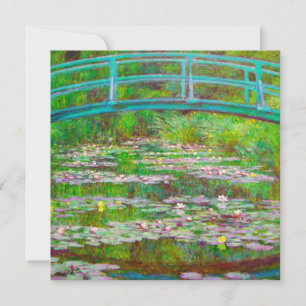 Monet Japanse brug en waterlilies Kaart