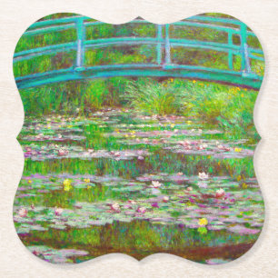 Monet Japanse brug en waterlilies Kartonnen Onderzetters