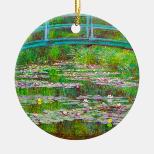 Monet Japanse brug en waterlilies Keramisch Ornament (Voorkant)
