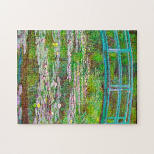 Monet Japanse brug en waterlilies Legpuzzel (Horizontaal)