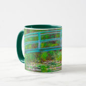 Monet Japanse brug en waterlilies Mok (Voorkant links)