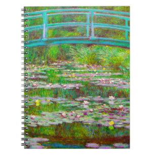Monet Japanse brug en waterlilies Notitieboek