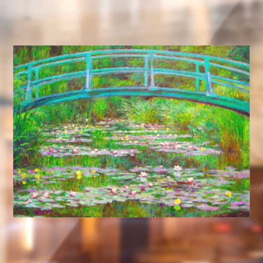 Monet Japanse brug en waterlilies Raamsticker (Vel 2)