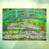 Monet Japanse brug en waterlilies Raamsticker (Vel 3)