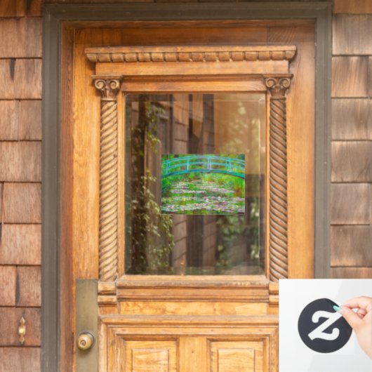 Monet Japanse brug en waterlilies Raamsticker (Huis Deur)