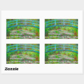 Monet Japanse brug en waterlilies Rechthoekige Sticker (Vel)