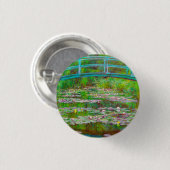 Monet Japanse brug en waterlilies Ronde Button 3,2 Cm (Voorkant /achterkant)