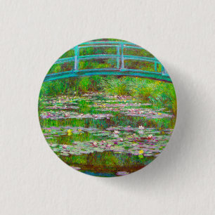Monet Japanse brug en waterlilies Ronde Button 3,2 Cm